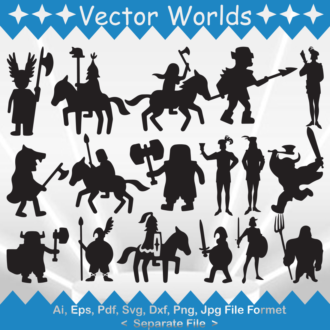 Medieval Fantasy Rpg SVG Vector Design preview image.