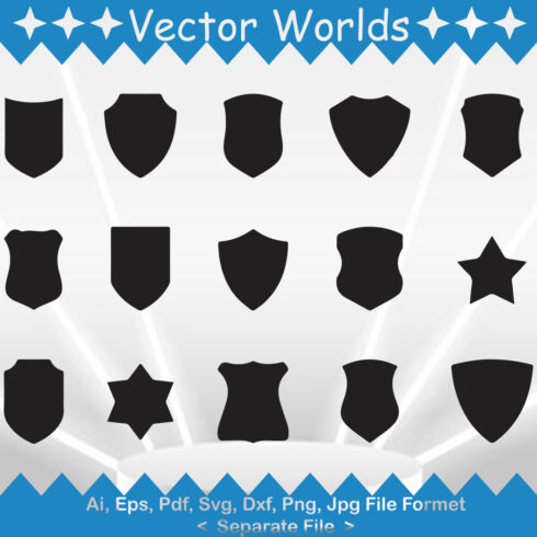 Police badge shape SVG Vector Design cover image.