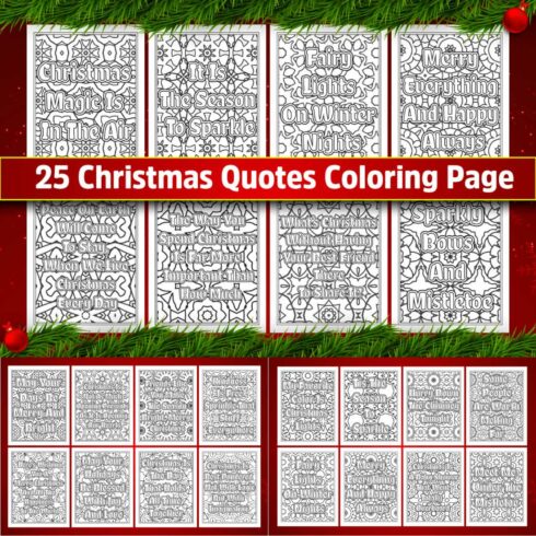Christmas Quotes Coloring Page cover image.