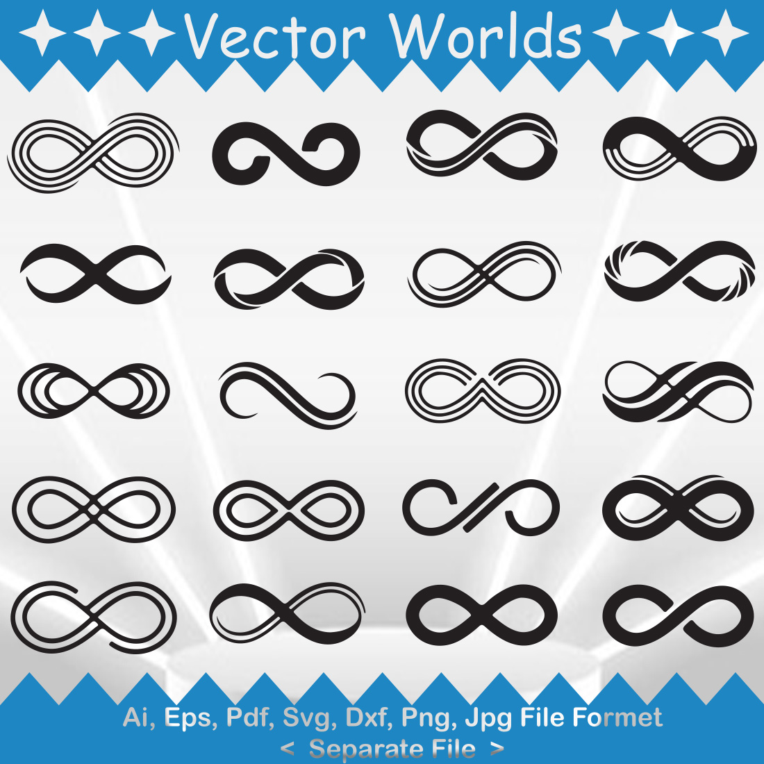 Infinity sign SVG Vector Design preview image.