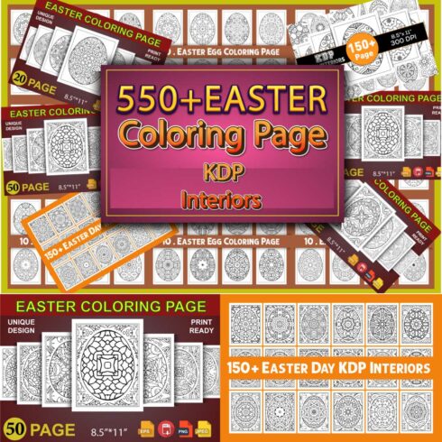 550+ Happy Easter Day KDP Interiors cover image.