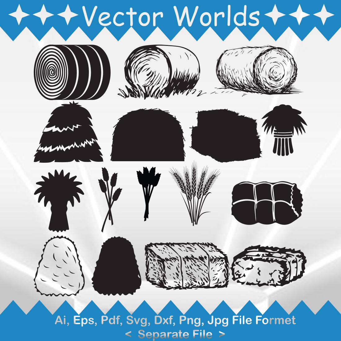 Hay SVG Vector Design preview image.