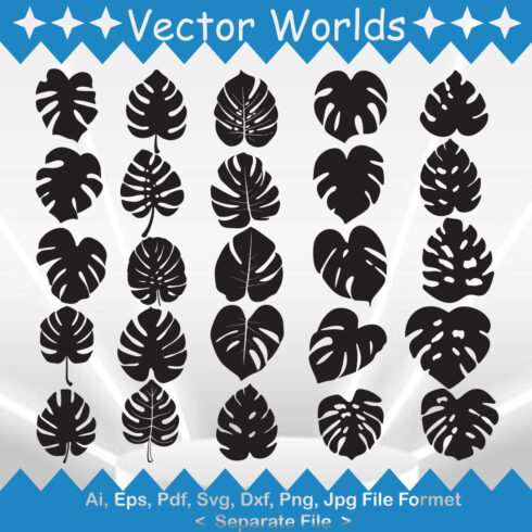 Monstera SVG Vector Design cover image.