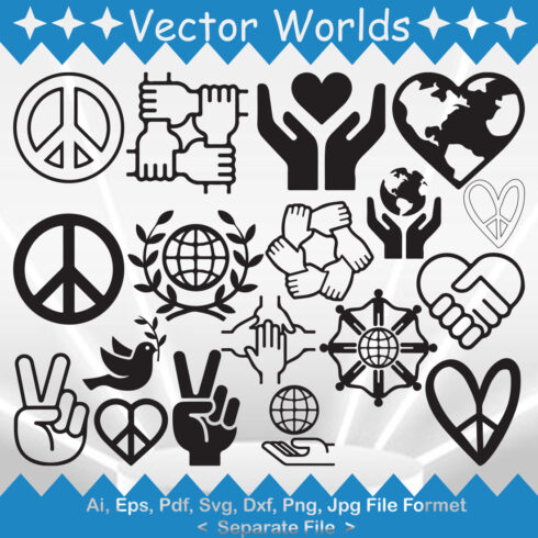 Peace Sign SVG Vector Design cover image.