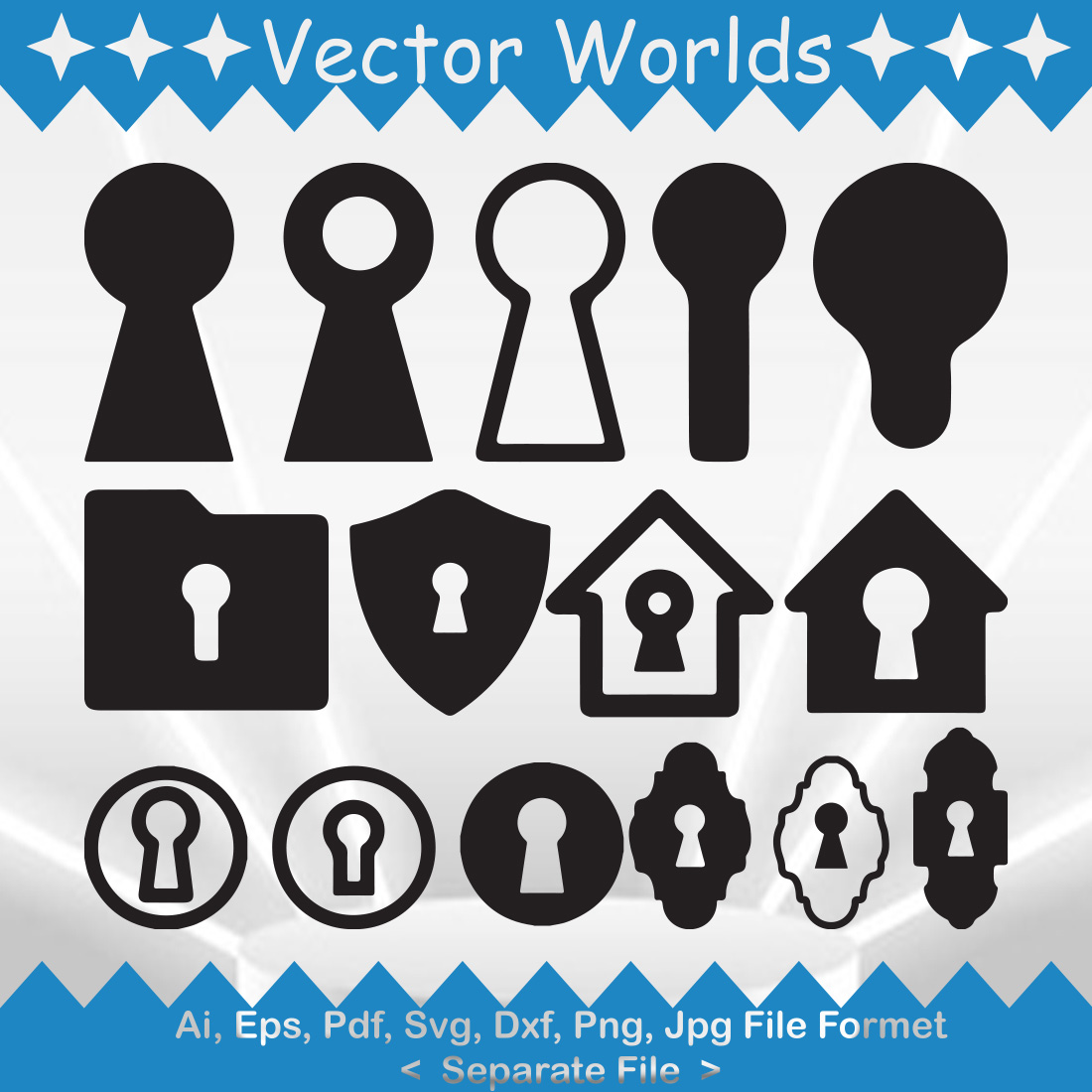 Keyhole Symbol SVG Vector Design preview image.