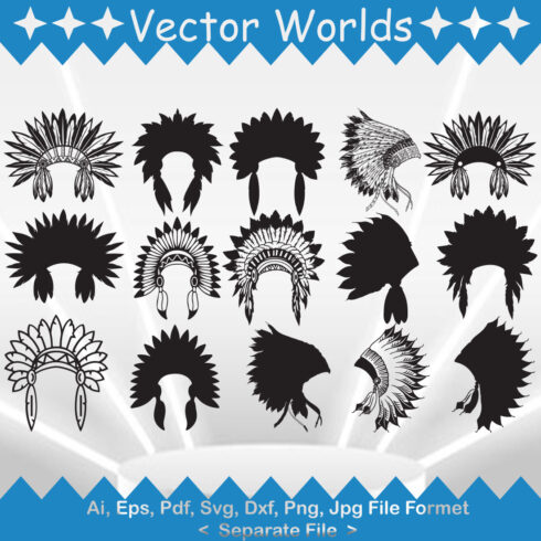 Headdress SVG Vector Design cover image.