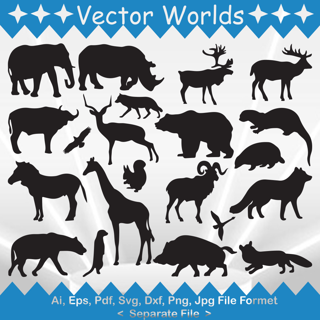 Hunting Animal SVG Vector Design preview image.