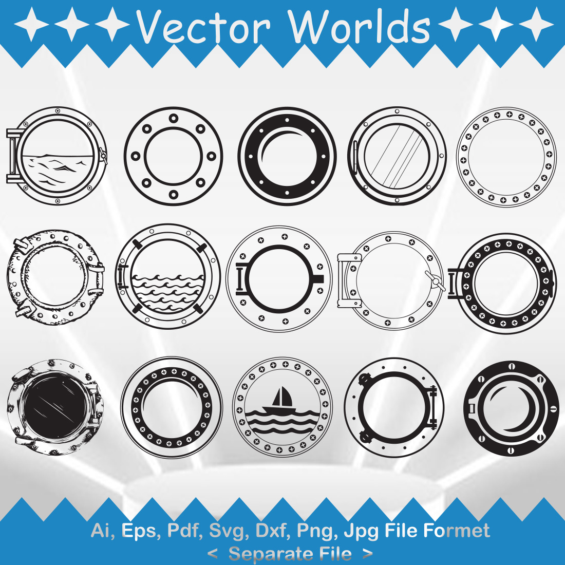 Porthole SVG Vector Design cover image.