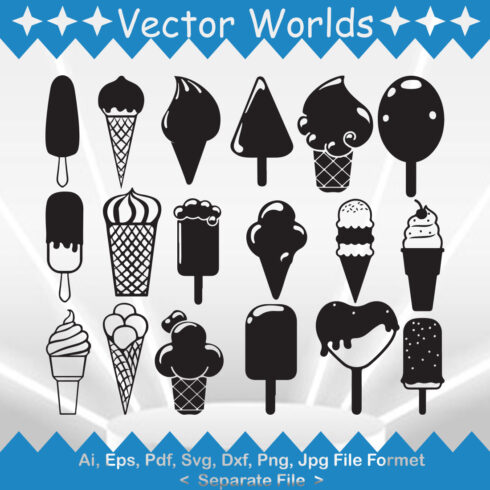 Ice Cream SVG Vector Design cover image.
