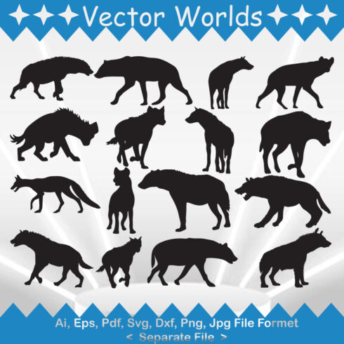 Hyena SVG Vector Design cover image.