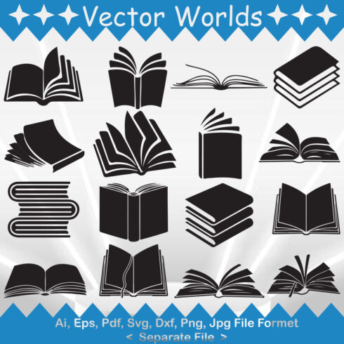 Open Book SVG Vector Design cover image.