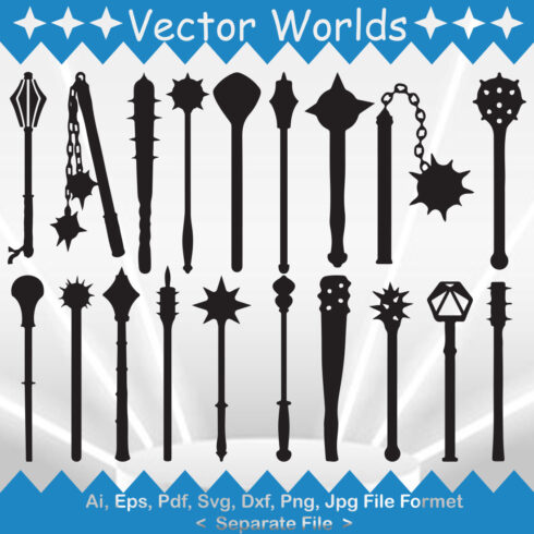 Mace SVG Vector Design cover image.