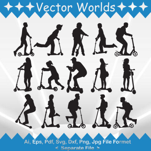 Knee Scooter SVG Vector Design cover image.