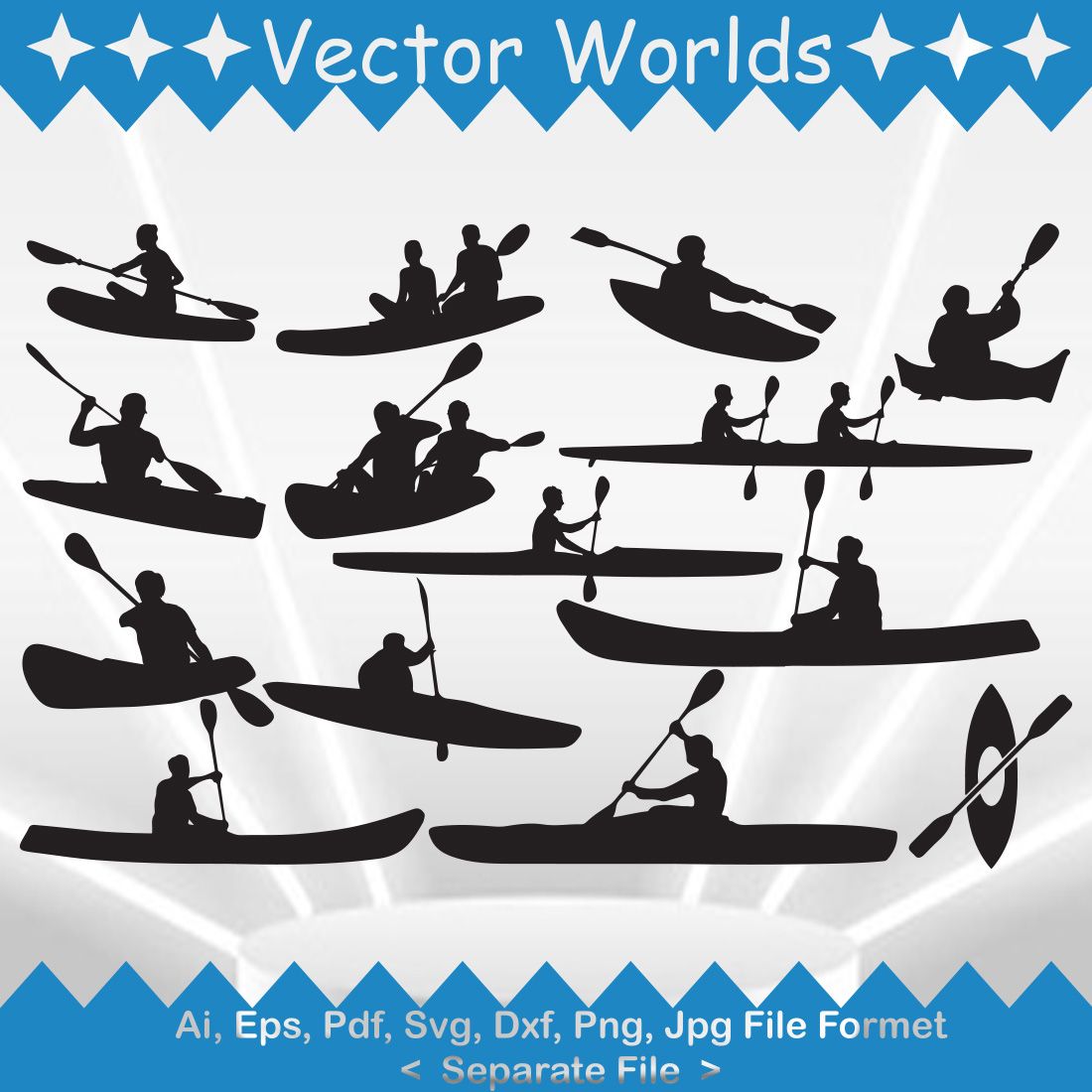 Kayak SVG Vector Design preview image.