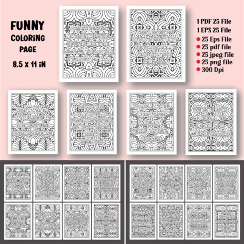 Funny Quotes Coloring Page for Adults KDP cover image.