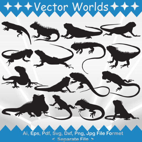 Iguana SVG Vector Design cover image.