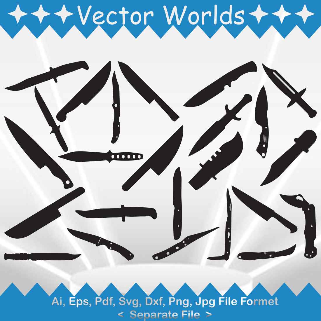 Knife SVG Vector Design preview image.