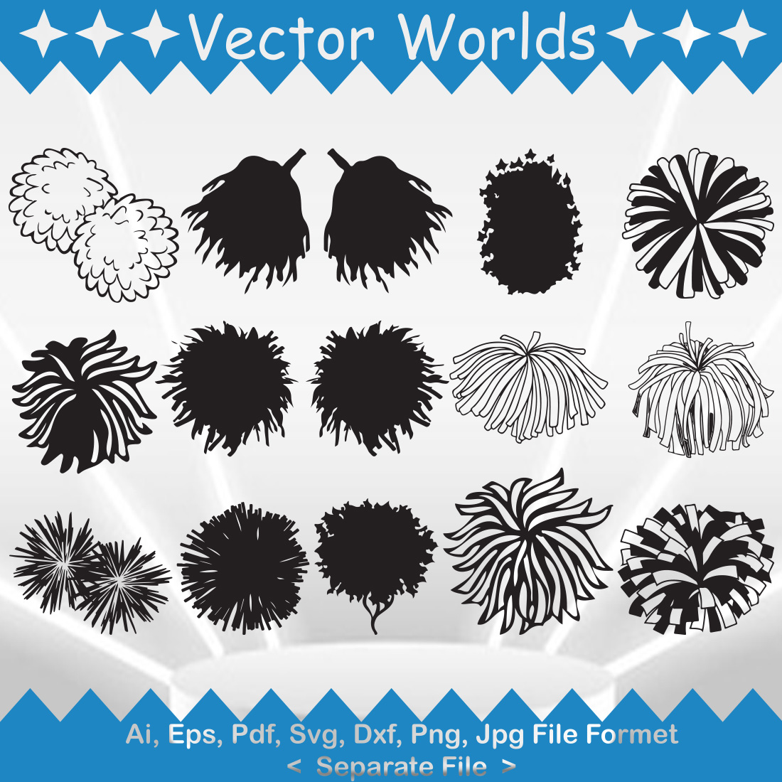 Pom poms SVG Vector Design - MasterBundles