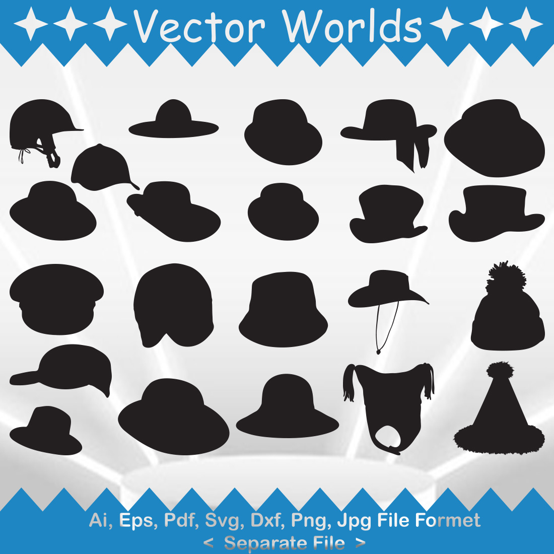 Hat SVG Vector Design preview image.