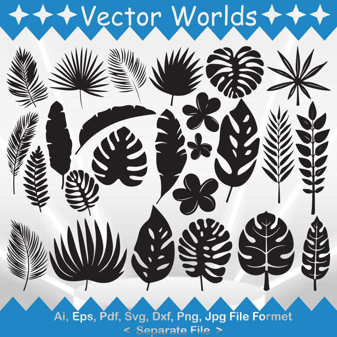 Leaf SVG Vector Design preview image.