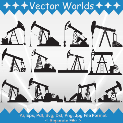 Oil Pump SVG Vector Design cover image.