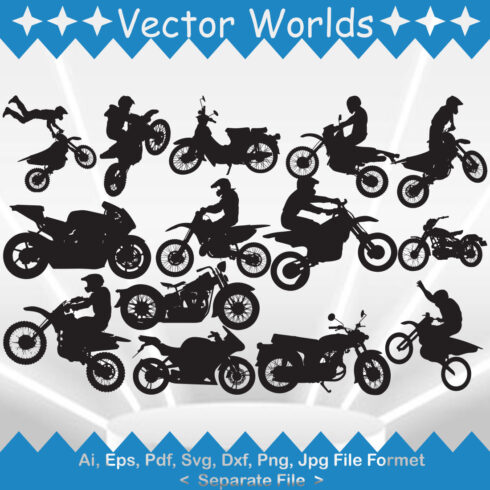 Motocross SVG Vector Design cover image.