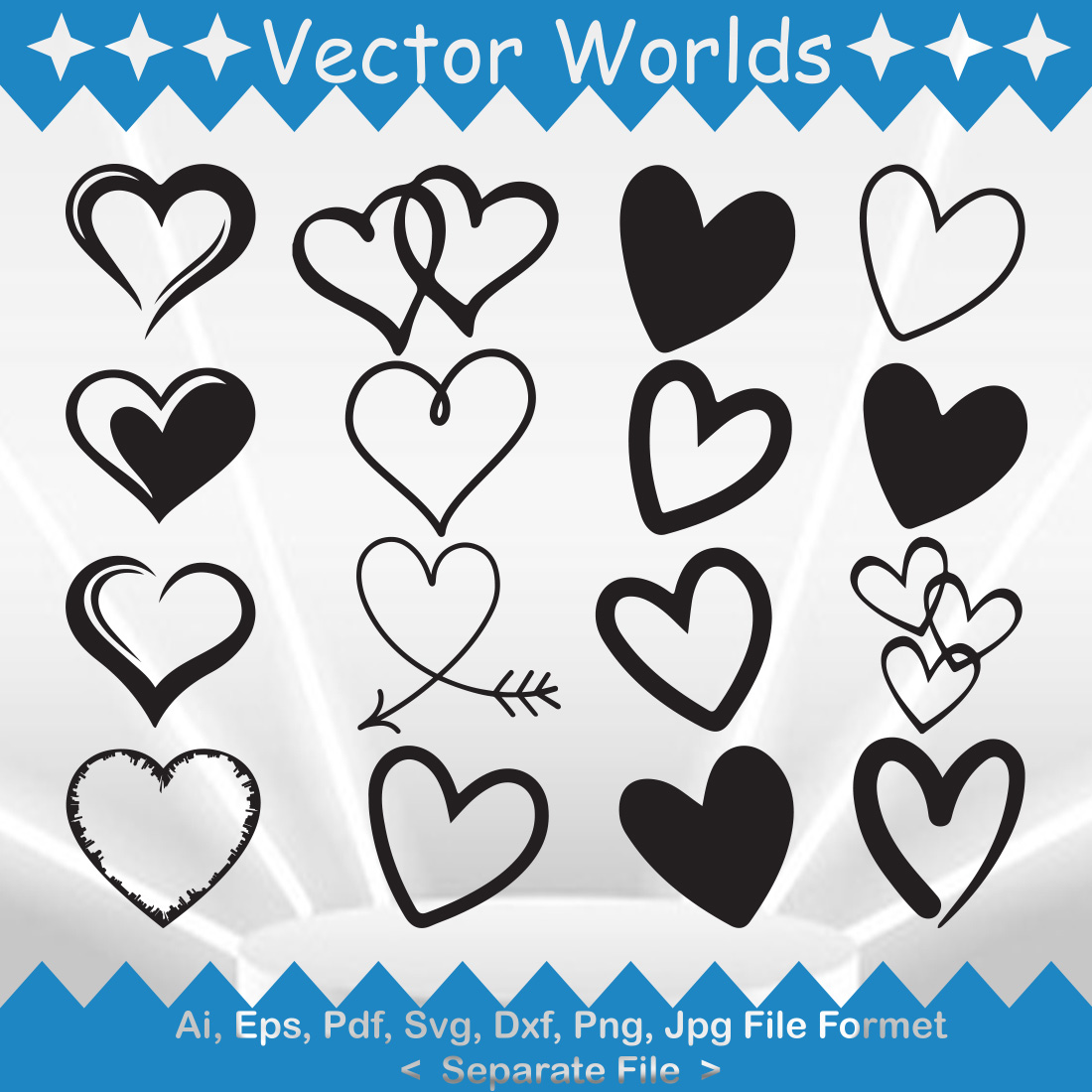 Heart SVG Vector Design preview image.