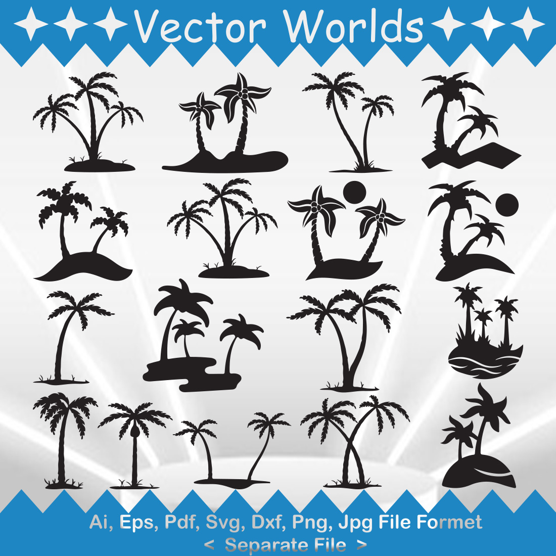 Islands SVG Vector Design preview image.