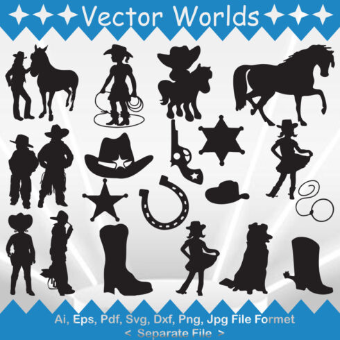 Little CowBoy SVG Vector Design cover image.