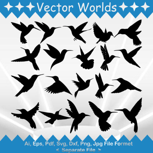 Hummingbird SVG Vector Design cover image.