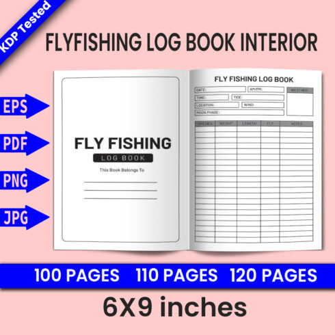 Fly Fishing Log Book - KDP Interior cover image.