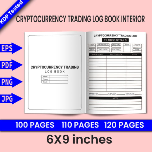 Cryptocurrency Trading Log Book - KDP Interiors cover image.