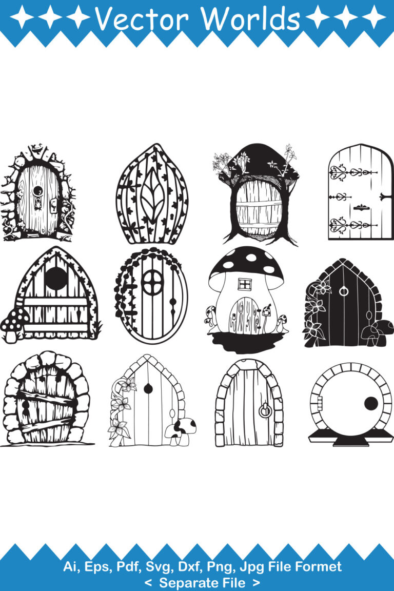 Mushroom Fairy Door SVG Vector Design - MasterBundles