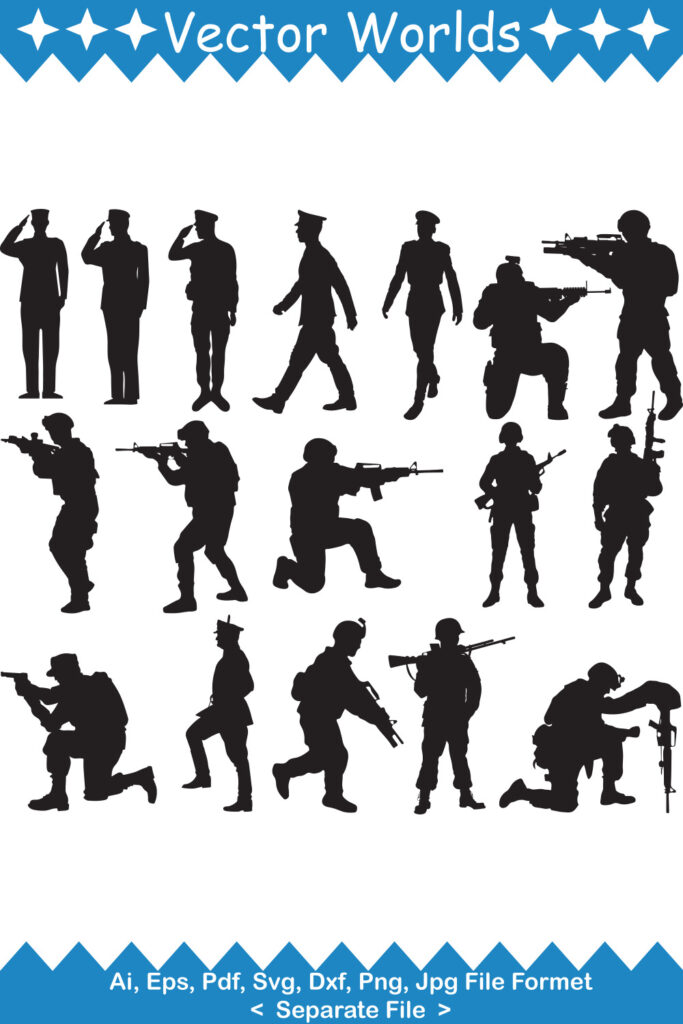 Man And Rifle Svg Military Man SVG Vector Design - MasterBundles