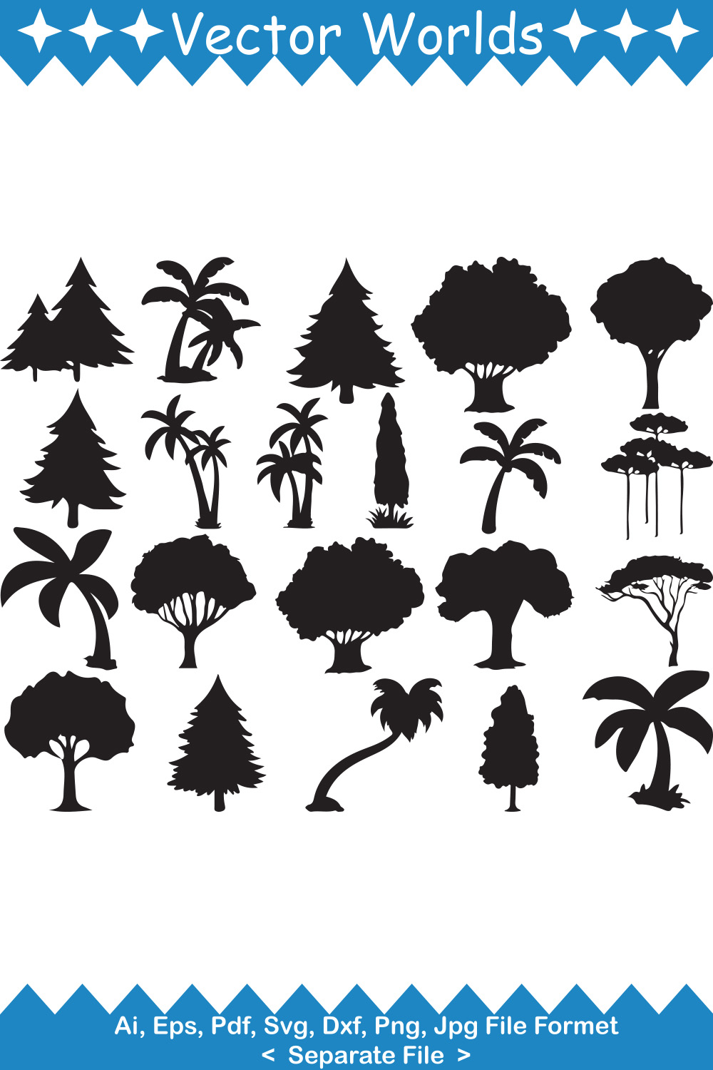 Plant Tree SVG Vector Design pinterest preview image.
