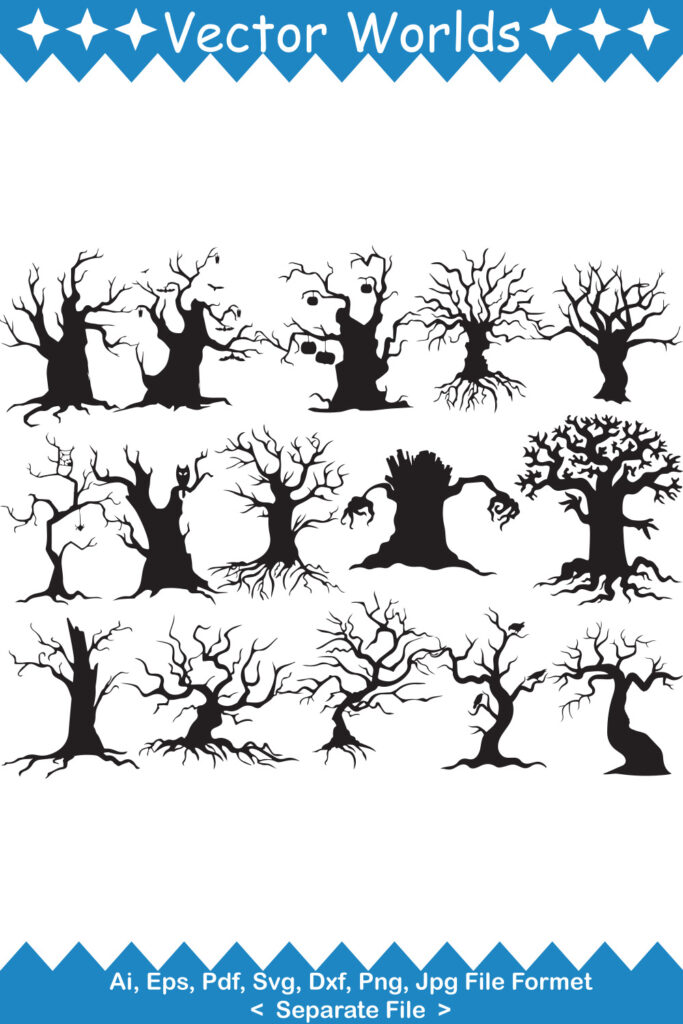 Haunted Tree SVG Vector Design - MasterBundles