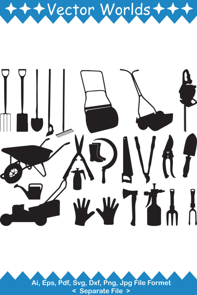 Equitment Svg Color Landscaping Equipment SVG Vector Design - MasterBundles
