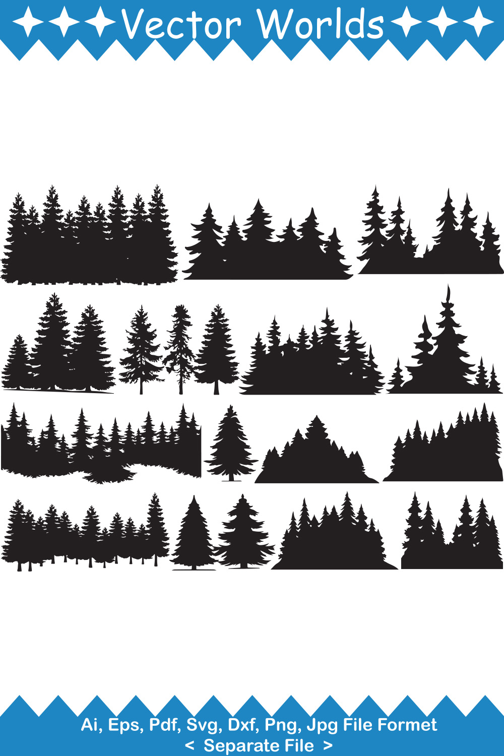 Pine Trees SVG Vector Design - MasterBundles