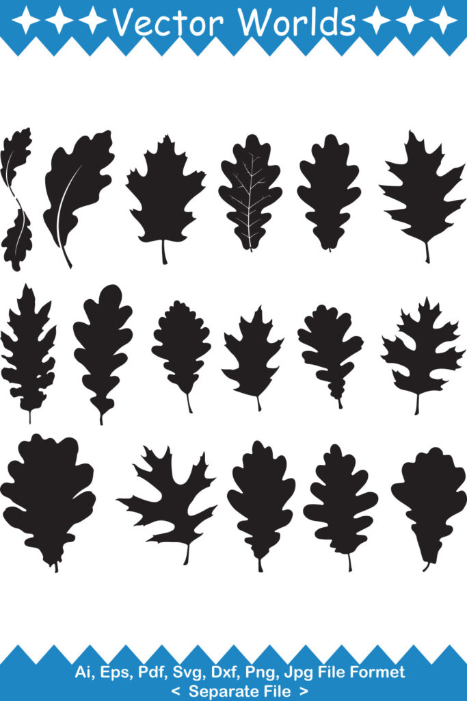 Oak Leaves SVG Vector Design - MasterBundles