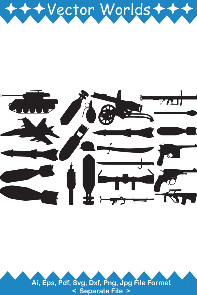 Military Objects SVG Vector Design - MasterBundles