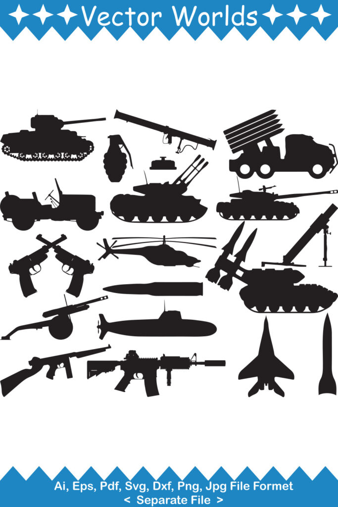 Isolated War Equipment SVG Vector Design - MasterBundles
