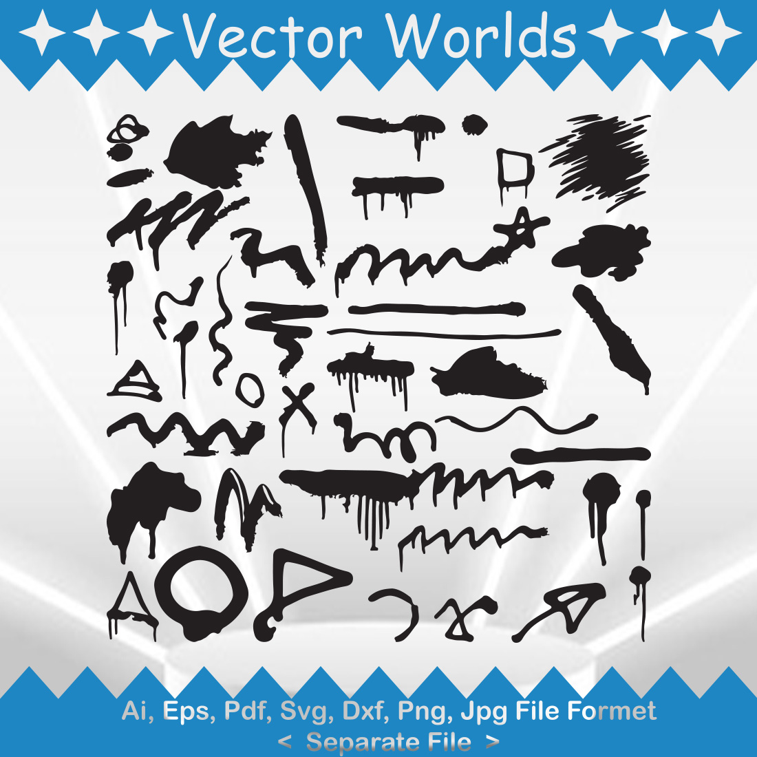 Paint Splatter SVG Vector Design cover image.