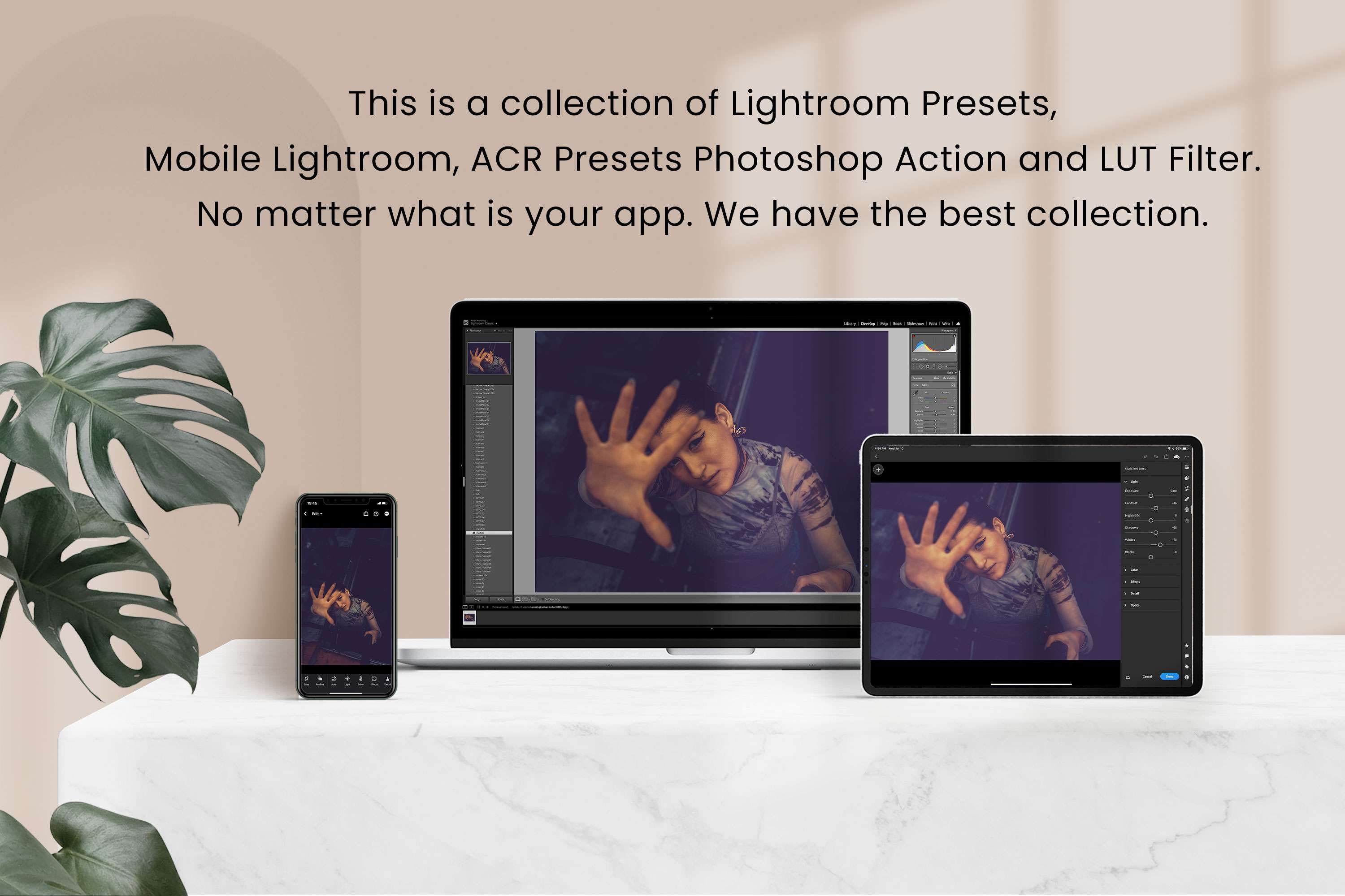 8 Matte Fashion Photoshop actions LRpreview image.