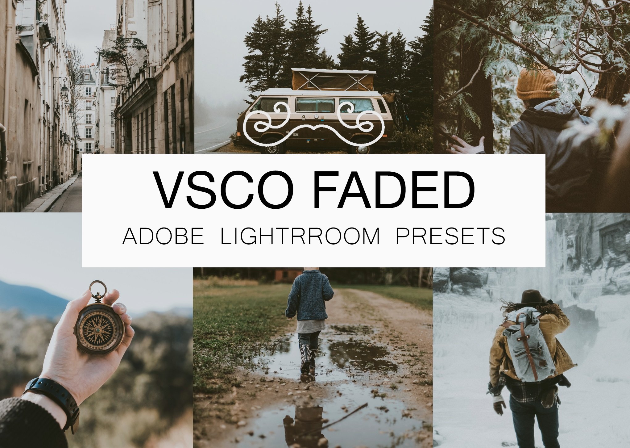 VSCO Faded Lightroom Presets Bundlecover image.