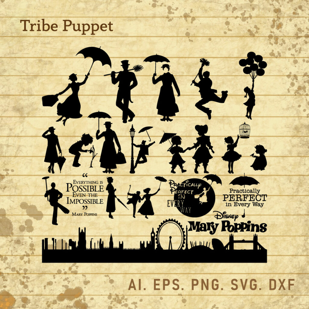 Disney Mary Poppins Vector Svg - MasterBundles