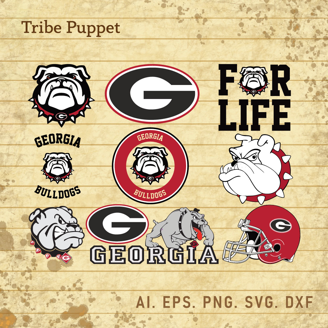 Georgia Bulldogs Logo SVG Set cover image.