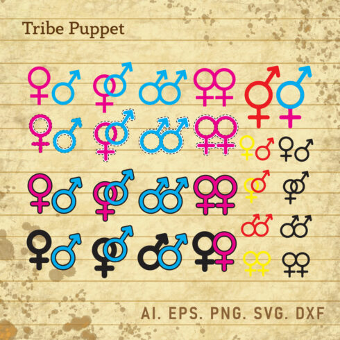 Gender Symbol SVG Set cover image.