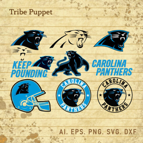 Carolina Panthers Logo Vector set cover image.