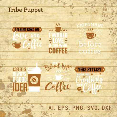 Coffee Quotes Typography 2 cover image.