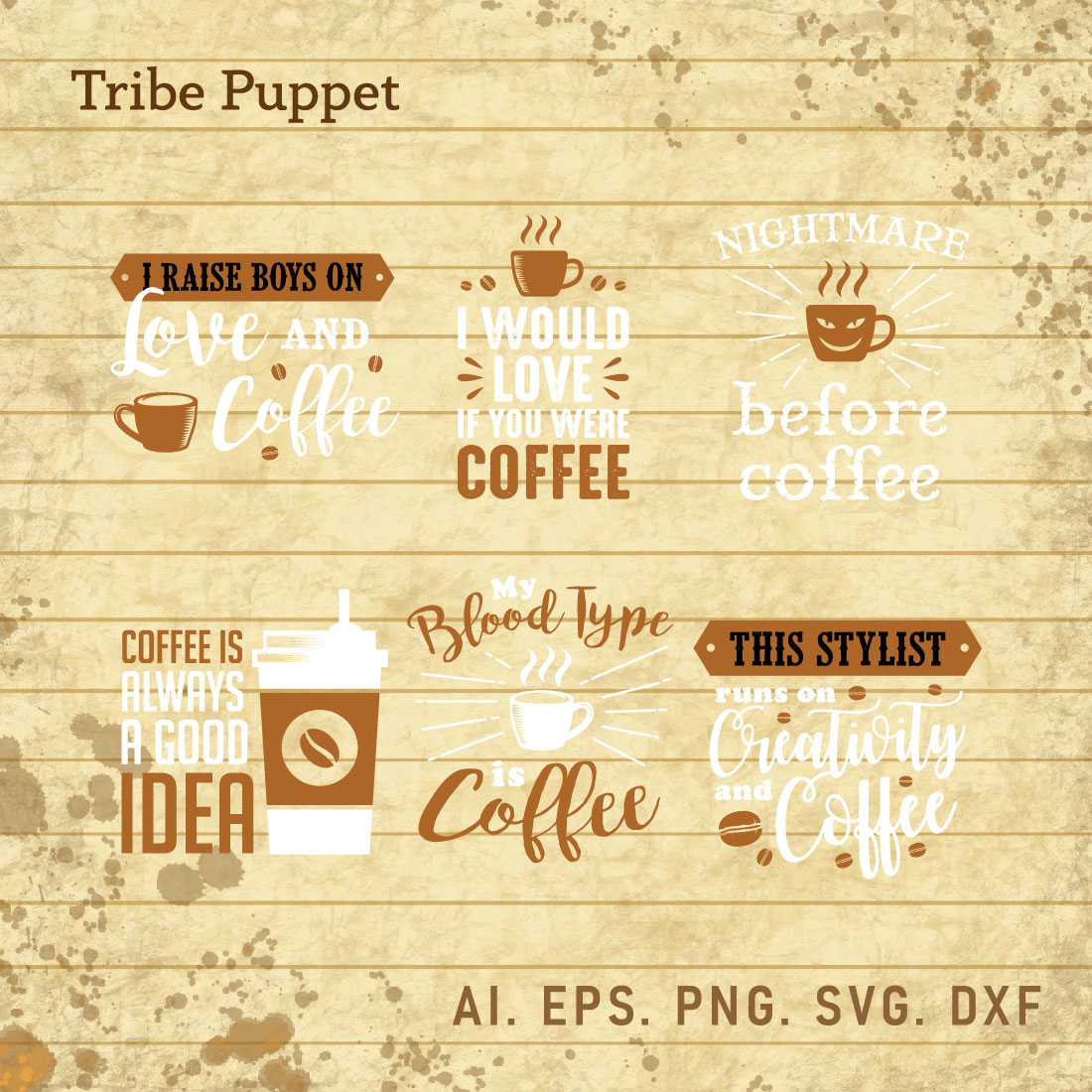 Coffee Quotes Typography 2 cover image.